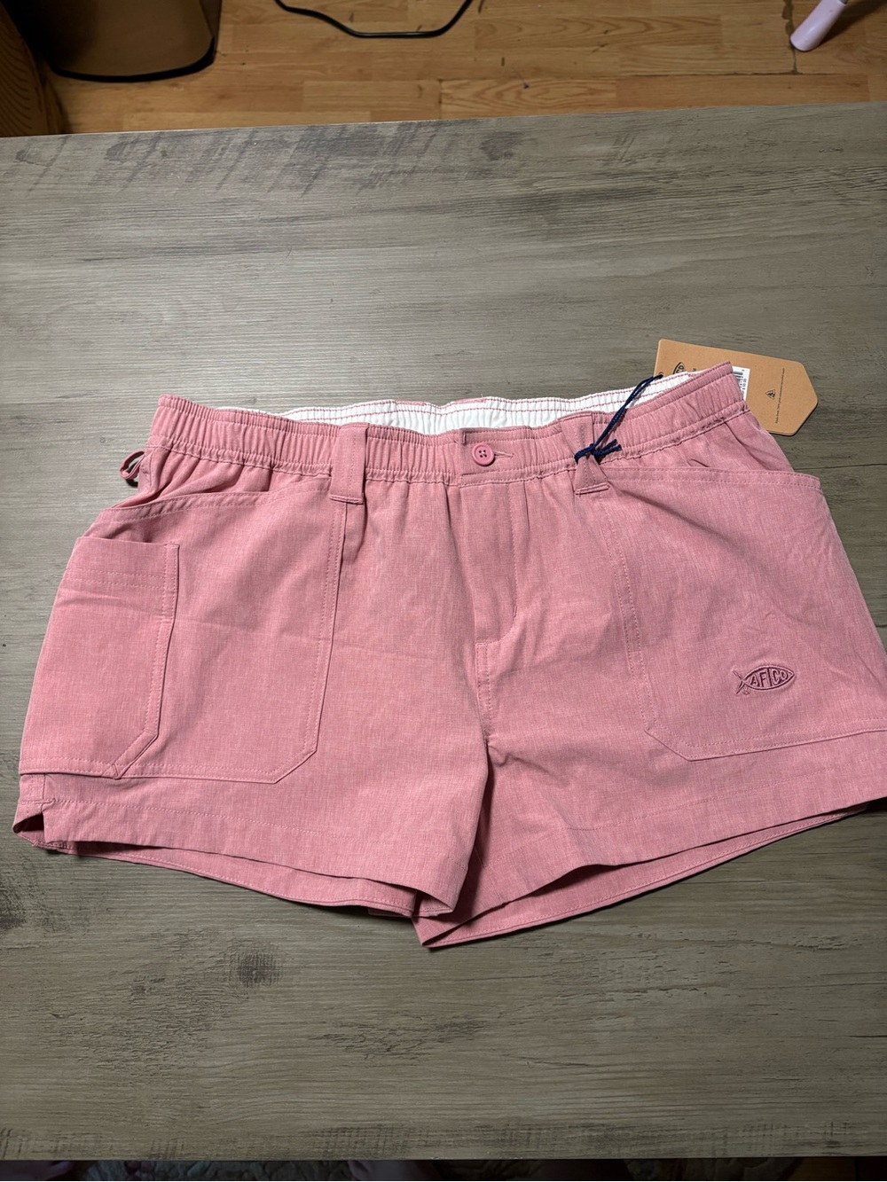 AFTCO Women's Dusty Pink Athletic Drawstring Shorts